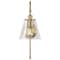 Nuvo Dover 1-Light Wall Sconce - Vintage Brass with Clear Glass 60/7449 - alternate 4